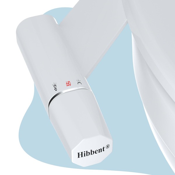 Hibbent Bidet Toilet Seat Attachment with Non-Electric Dual Nozzle,Adjustable Water Pressure,Cold Water Bidet Attachment for Toilet UK,Easy Home Installation
