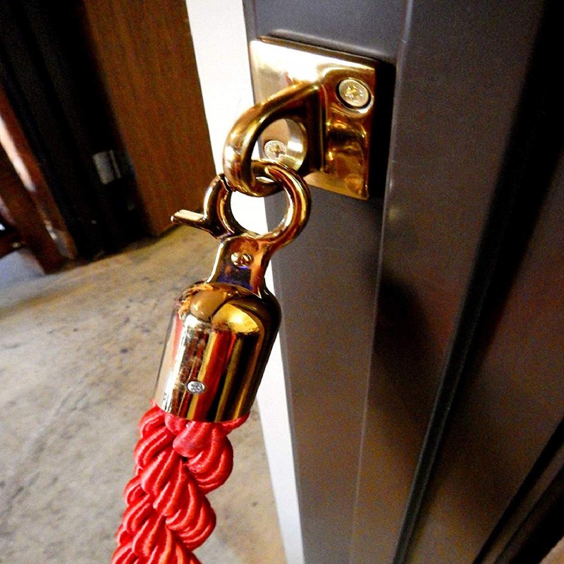 Rope Stanchion Decorative Stainless Steel Wall Plate Holder, CROWD CONTROL