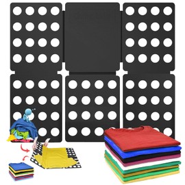T Shirt Folder, Durable Plastic Clothes Folding Board, Easy and Fast Plastic Shirt Folder, Folding Boards for Clothes, for Kid and Adult to Fold Clothes Black