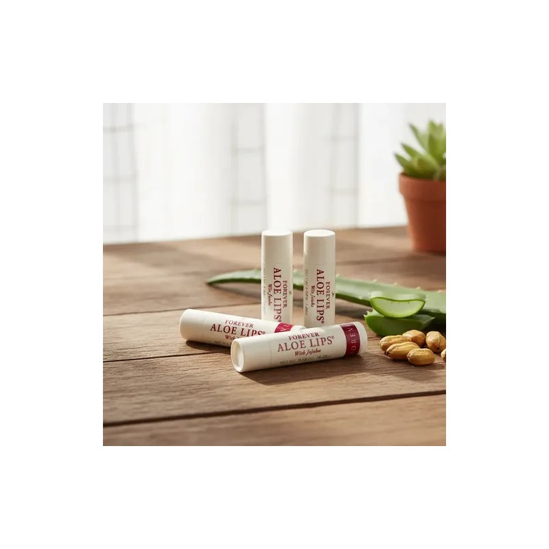 Pack 3 Pzs Lips Aloe Y Jojoba Forever Living Bálsamo