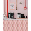 Pink Peel and Stick Backsplash Tile, Self Adhesive Feather Peacock