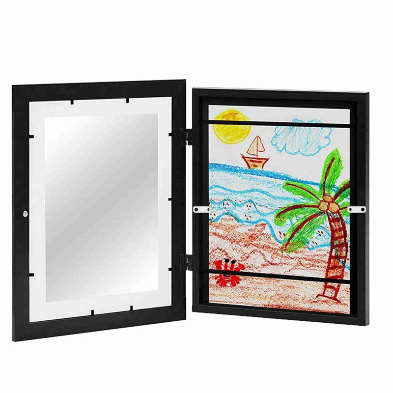 Wooden photo frame table oil painting storage box Kids Art
