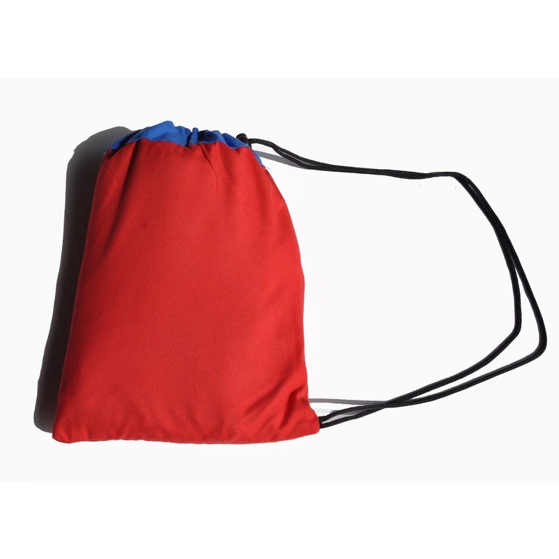 Beach towel embroidered cot with pockets 70x190 cm ROSSO RED
