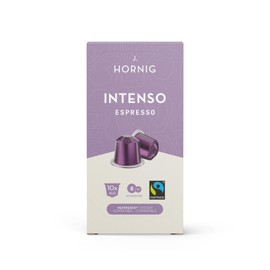 J. Hornig Intenso Espresso, Nespresso® Compatible Coffee Capsules, 80 Pack (8 Packs of 10), Fairtrade Certified