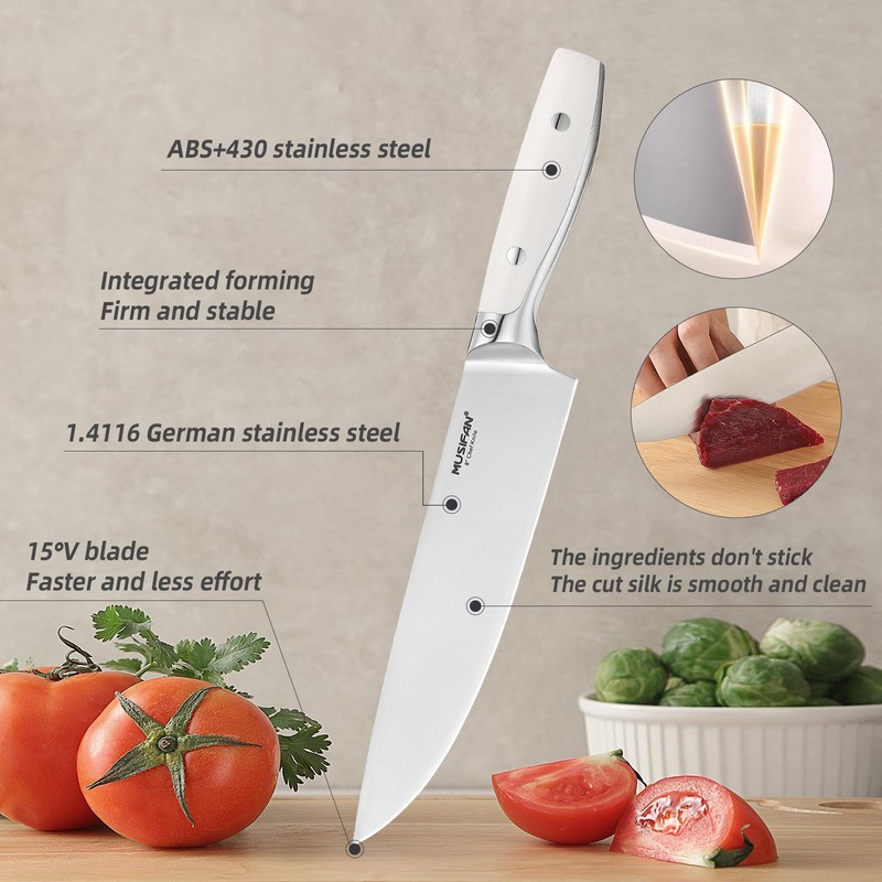 Musifan 5-Piece Chef Knife Set, Professional Ultra Sharp Kitchen Knives