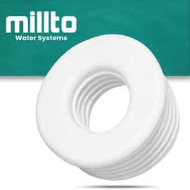 Millto™ Rubber Reducer Pipe Insert Push Fit Drain Pipe Rubber Sleeve Sealing Adapter 3 Bar Connection Diameter 56 x 32 mm White