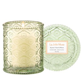 LA JOLIE MUSE Kyoto Vine & Moss Scented Candles, Vine Candles for Home Scented, Natural Soy Wax Candle, Candles Gifts for Women, 6 oz 40 Hours Burn