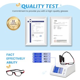 Cyxus Kids Blue Light Blocking Glasses Computer Game Spring Hinges Eyeglasses for Boys Girls Age 6-15
