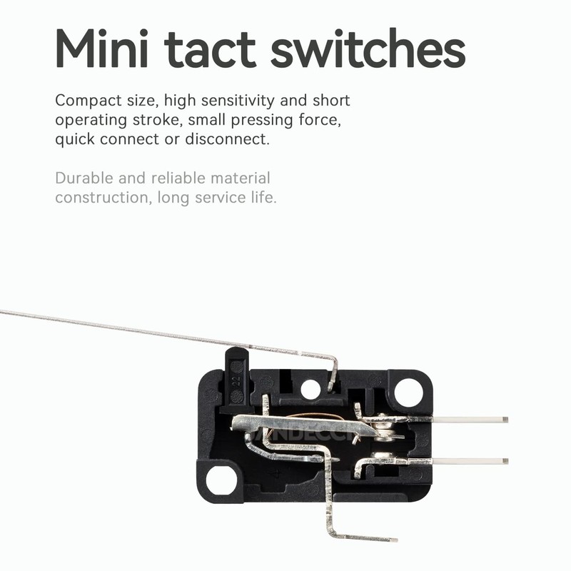 JANDECCN 10Pcs Lead Limit Switch Long Straight Hinge Lever, SPDT
