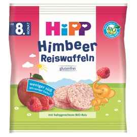 Hipp Organic Nibble Products Raspberry Rice Waffles Pack of 7 (7 x 30 g)