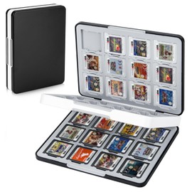 Homgaty 3DS Soft Case, 48 Pieces, 3DS/DS Compatible, 3DS Cassette Case, DS Soft, Storage, Game Card Case, Protection, Portable, Dustproof (Black)