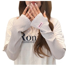 Laisve Cooling Arm Cover, UV Protection, Women's Sun Protection, Arm Sleeve (UPF 50+, UV Protection, Loose Fit, Covers Back of Hand), Arm Cover, Sun Protection, Finger Holes, Sunscreen, Sweat