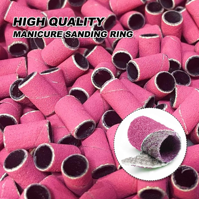 Sanding Bands for Nail Drill 240 Grit, 100 Pcs Fine