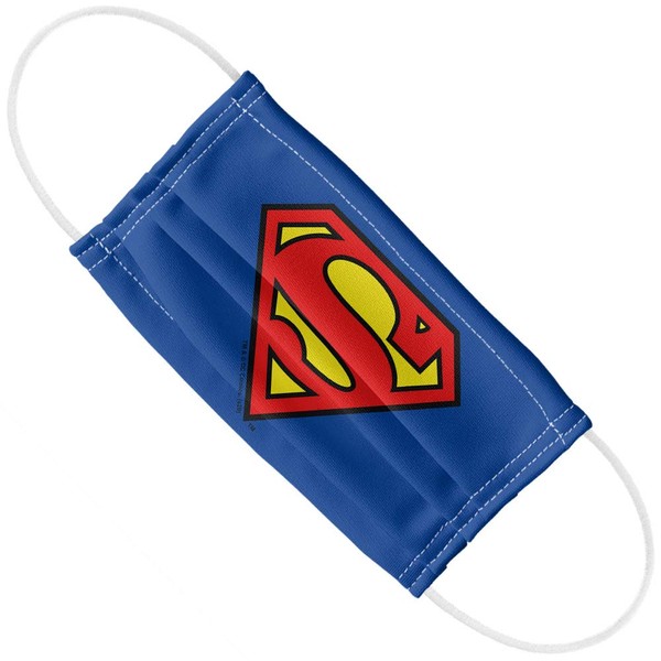 Superman Classic Logo 1-Ply Reusable Face Mask Covering with Adjustable Nose Wire, Unisex