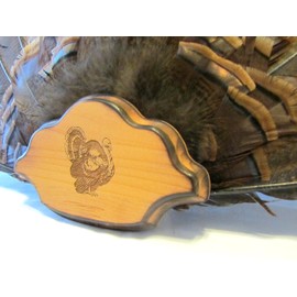 Turkey Fan Plaque-Engraved Hardwood