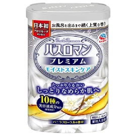 【医薬部外品】バスロマン プレミアム 入浴剤モイストスキンケア にごり [600g] お肌にうるおい 乾燥 保湿 疲労回復 肩のこり 腰痛 ケア (アース製薬)