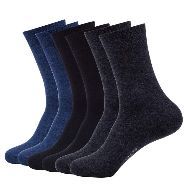 R RELAXIFE - Calcetines clásicos de algodón para hombre, ligeros,