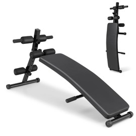 KOTEK Sit Up Bench, Adjustable Ab Bench with Cushioned Seat & Anti-Slip Foot Pads for Core & Strength Training, Foldable Decline Workout Bench for Home Gym, 300 Lbs Weight Capacity