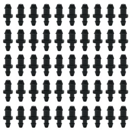 CADUFUELLY 50 PCS 1/4 inch Drip Fitting End Plug, Drip Irrigation Barb End Cap for Home Garden Sprinkler Systems