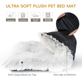 CAPT.SNOOZE Washable Crate Beds for Medium Dogs Calming Sleeping Anti Anxiety,Fluffy Soft Cozy Comfortable Dog Crate Bed for Travel Car Truck Rectangle Kennel Cage（31x22x4.5 inches，Gradient Coffee）