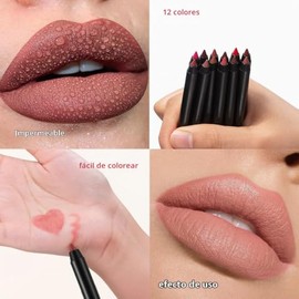 Lápiz Delineador de Labios Versátil, Acabado Mate, Natural y Sedoso, 11#