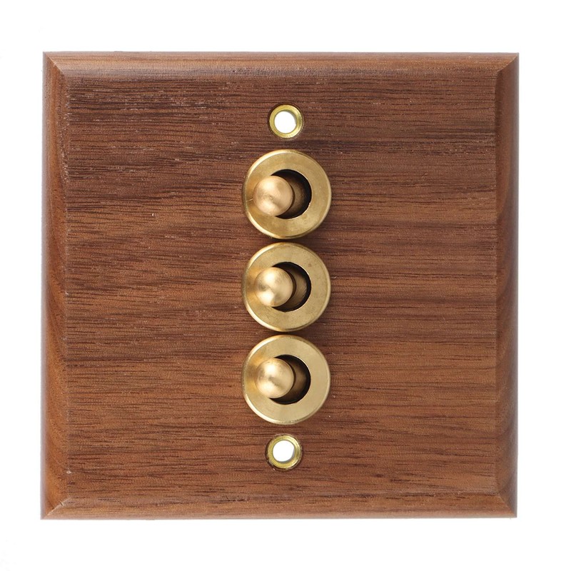 Oewnvmd Retro American Industrial Style Light Switch Socket, Solid Wood