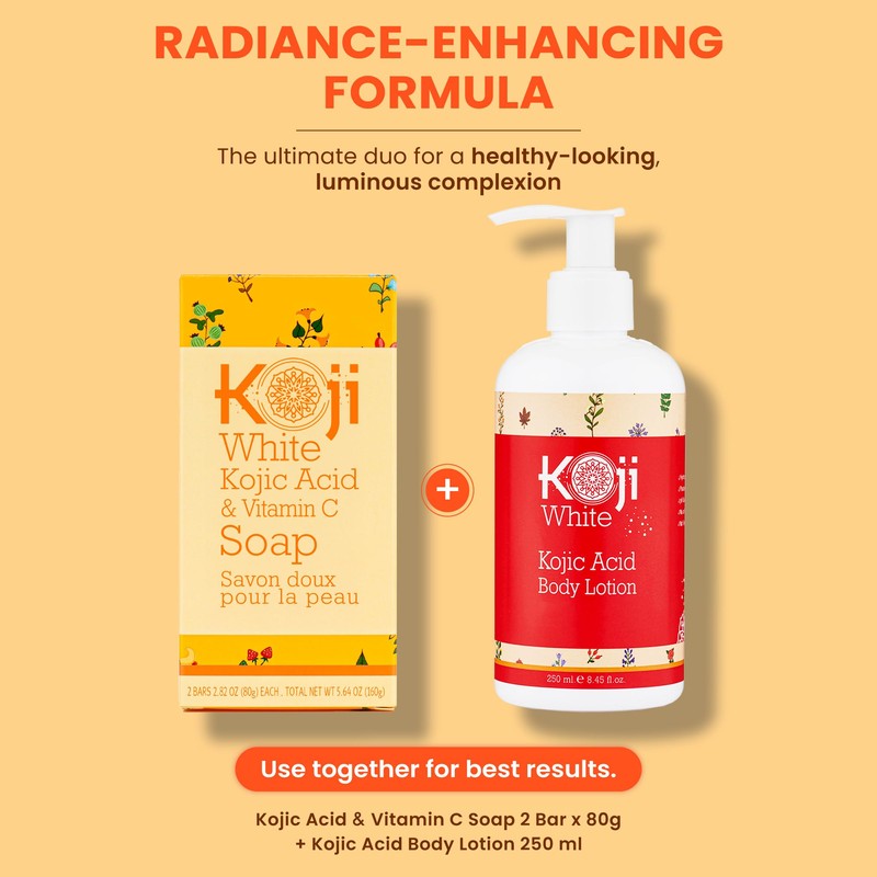 Koji White Kojic Acid & Vitamin C Brightening Soap, Hydrating