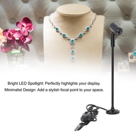 KKPLZZ Standing Cabinet Spotlight, LED Jewelry Display Spotlight, Standing, USB Powered, Aluminum Mini Spotlight Lamp Art Painting (Natural Light)