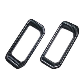 AOKIO Compatible with 2024 2025 Ford Mustang Accessories Dashboard Middle Air Vent Outlet Frame Cover Trim (Carbon Fiber Style)