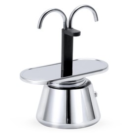 Moka Pot for Making Coffee, Italian Coffee Maker Stainless Steel Mocha Coffee Pot Italian DIY Conduit Coffee Maker Stovetop Espresso Maker for Family Neighbors Friends and Colleagues on Any Scenes