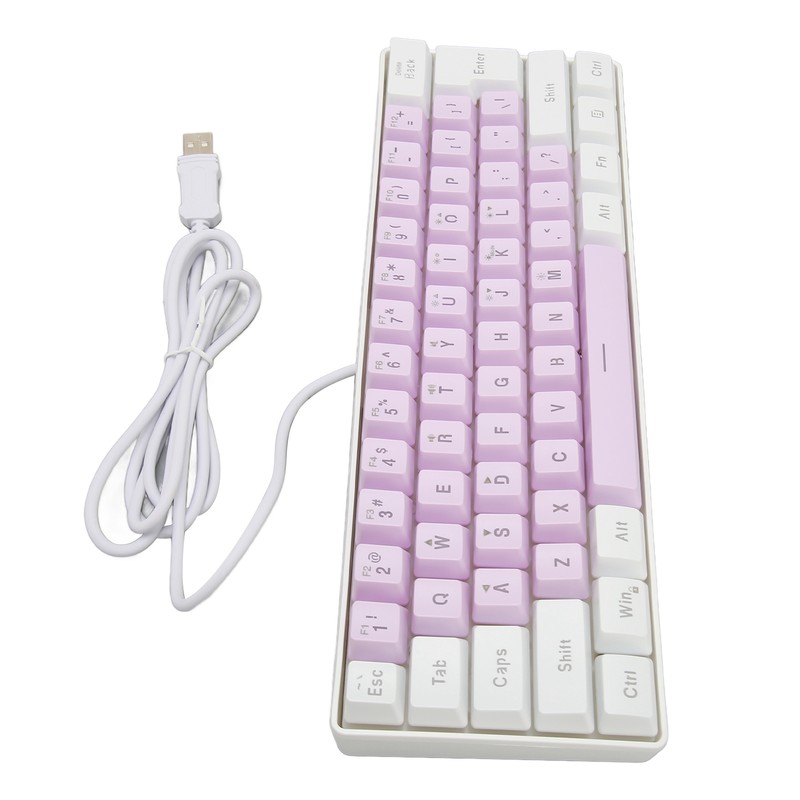 Gaming Keyboard USB 61 Keys Ergonomic Contrast Color 6 RGB