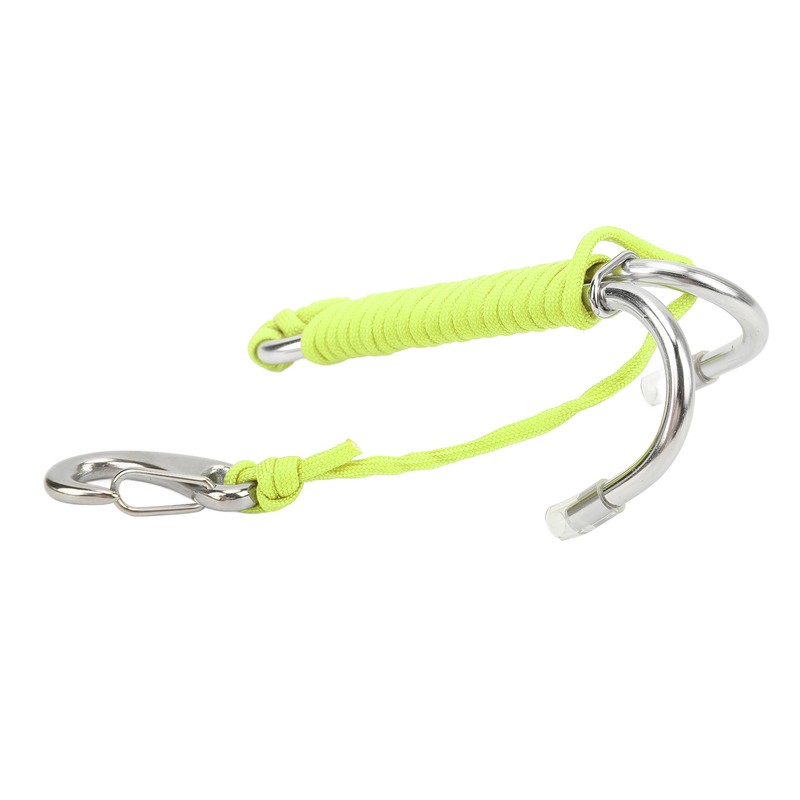 Diving Hooks Stainless Steel Double Reef Hook with Spiral Coil