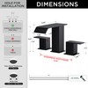 FORIOUS Bathroom Faucets 3 Hole,Matte Black 8 Inch Widespread Bathroom