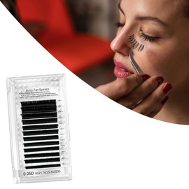 Auto Fan False Eyelashes Black Volume False Eyelashes for Eyelash Extension 12 Rows Nanometer PBT Junior Intermediate Advanced Eyelashes Beautician Beauty Salon