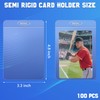 DEDC 100Pcs Semi Rigid Card Holder, Semi Rigid Card Sleeves