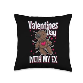 Valentines Day With My Ex Humor Voodoo Throw Pillow