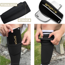 Shin Pads & Shin Pads Socks 1 Set Shin Pads Football Skiing Shin Pads Holder Shin Pads for Football Shock Absorbing Protection for Men Children