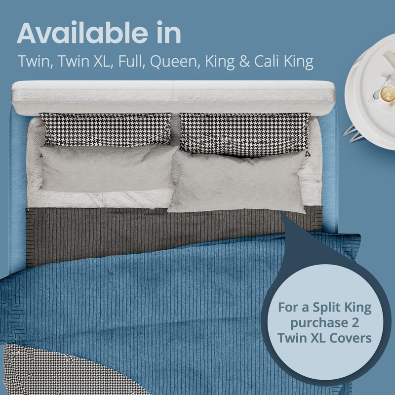SafeRest Waterproof King Size Mattress Protector - Fitted with Stretchable