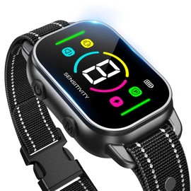 NHUJK Bark Collar- Smart Dog Bark Collar for Small Medium Large Dogs, Rechargeable Anti Bark Training Collar with 8 Adjustable Sensitivity, Barking Collar with Beep Vibration Harmless Shock (Black)