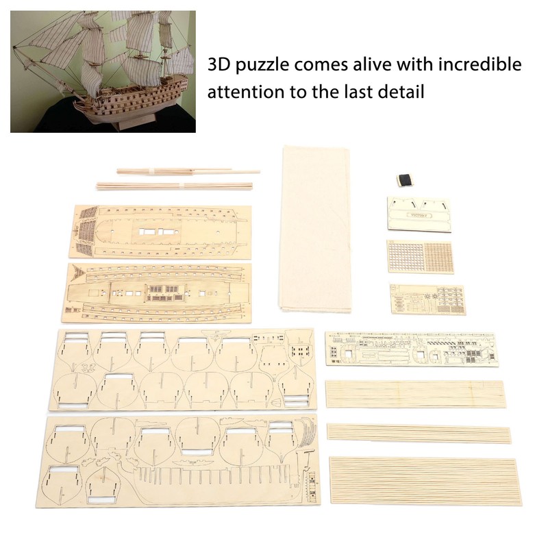 Wooden Model Ships DIY Assembly Classic Ancient Boat Sailing Boat