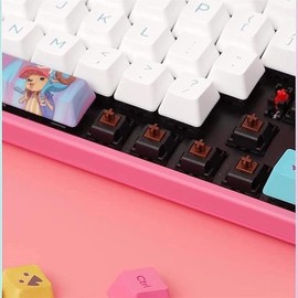 Teclado mecánicoTeclado mecánico para juegos, teclado retroiluminado con cable con interruptores azules, iluminación RGB, teclado estándar ergonómico 