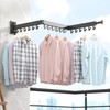 BOQORAD Clothes Drying Rack Wall Mounted,Extending Laundry Rack Wall Mount,Collapsible