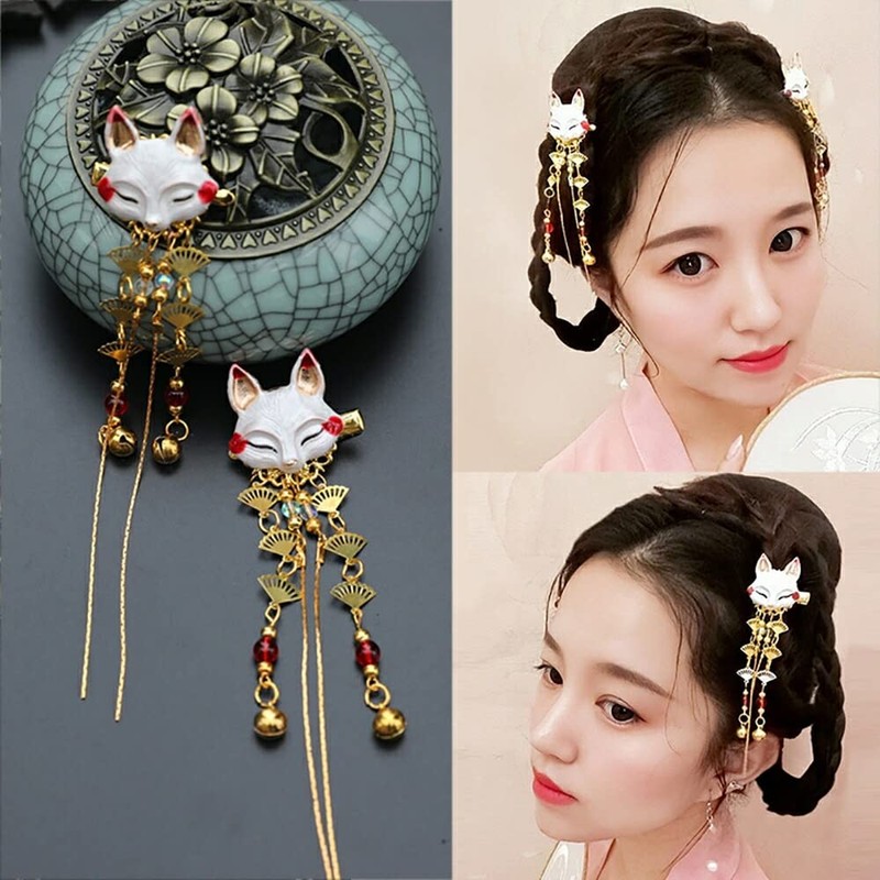 AiO JAPAN Hair Accessories, Set of 2, Fox, Hairpin Set,