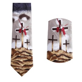 Gospitality Tie - Three Crosses On Calvary w/Twinkle (Polyester)