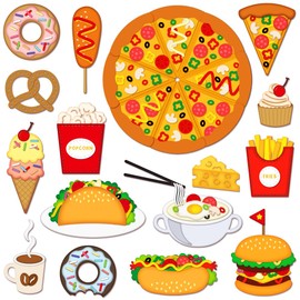 MAYJOYDIY Fast Food Metal Cutting Dies Hamburger Fries Pizza Ice Cream Die Cuts Carbon Steel Stencils for DIY Scrapbooking Photo Album Decorative Embossing Paper Cards