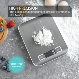 Domini Digital Kitchen Scale Accurate Food Weighing 5Kg Units Lcd Portable Small Size