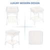 Jeco Inc Outdoor White Wicker End Table
