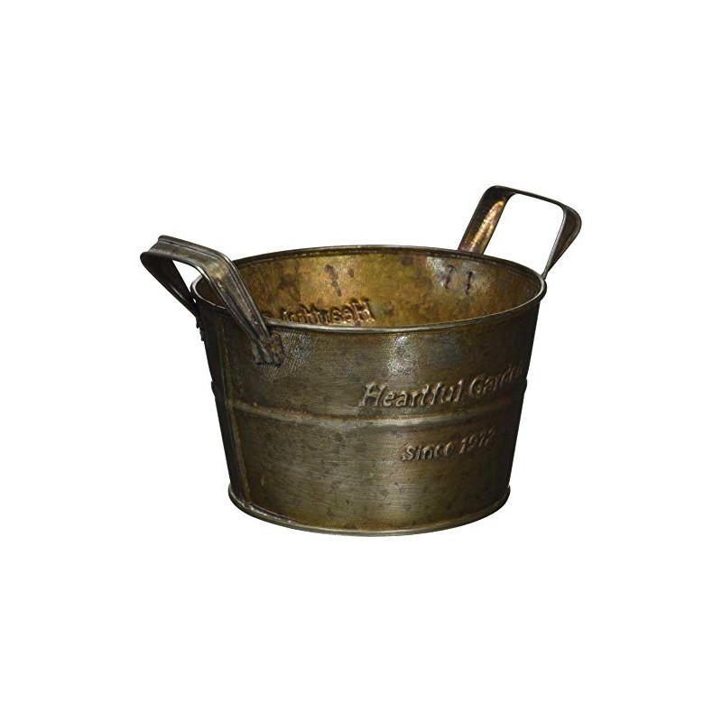 K-I GREENHOUSE Antique Tin Pot 2370-C