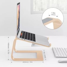 As shown Adjustable Aluminum Laptop Stand for Desk - Universal Compatibility, Detachable