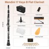 Mendini By Cecilio B Flat Clarinet for Beginner, Ebonite Bb